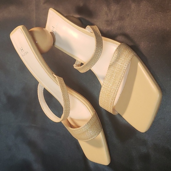 H by Halston Shoes - H Halston Ball-heeled Slip-on Dress Sandals, Neutral Tan Color